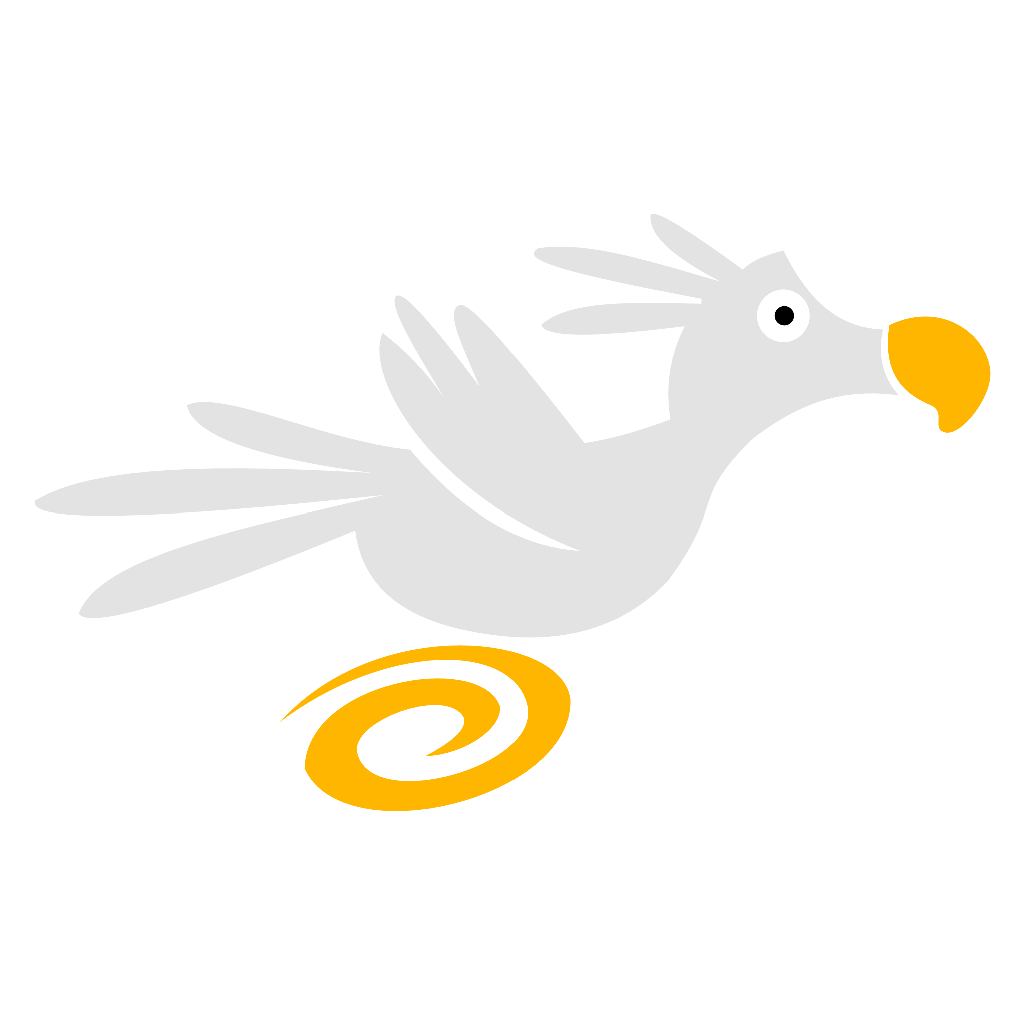 logo of a running dodo bird